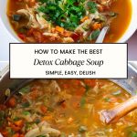 Pinterest image for Cabbage Soup.