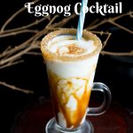 Caramel eggnog on the table.