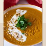 Pinterest image for Roasted Carrot and Ginger Soup.