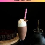 Chocolate eggnog cocktail Pinterest image.