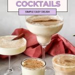 Pinterest image for Eggnog Cocktails.