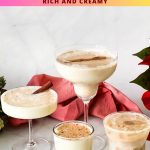 Pinterest image for Eggnog Cocktails.
