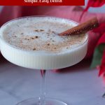 Pinterest image for Eggnog Cocktails.