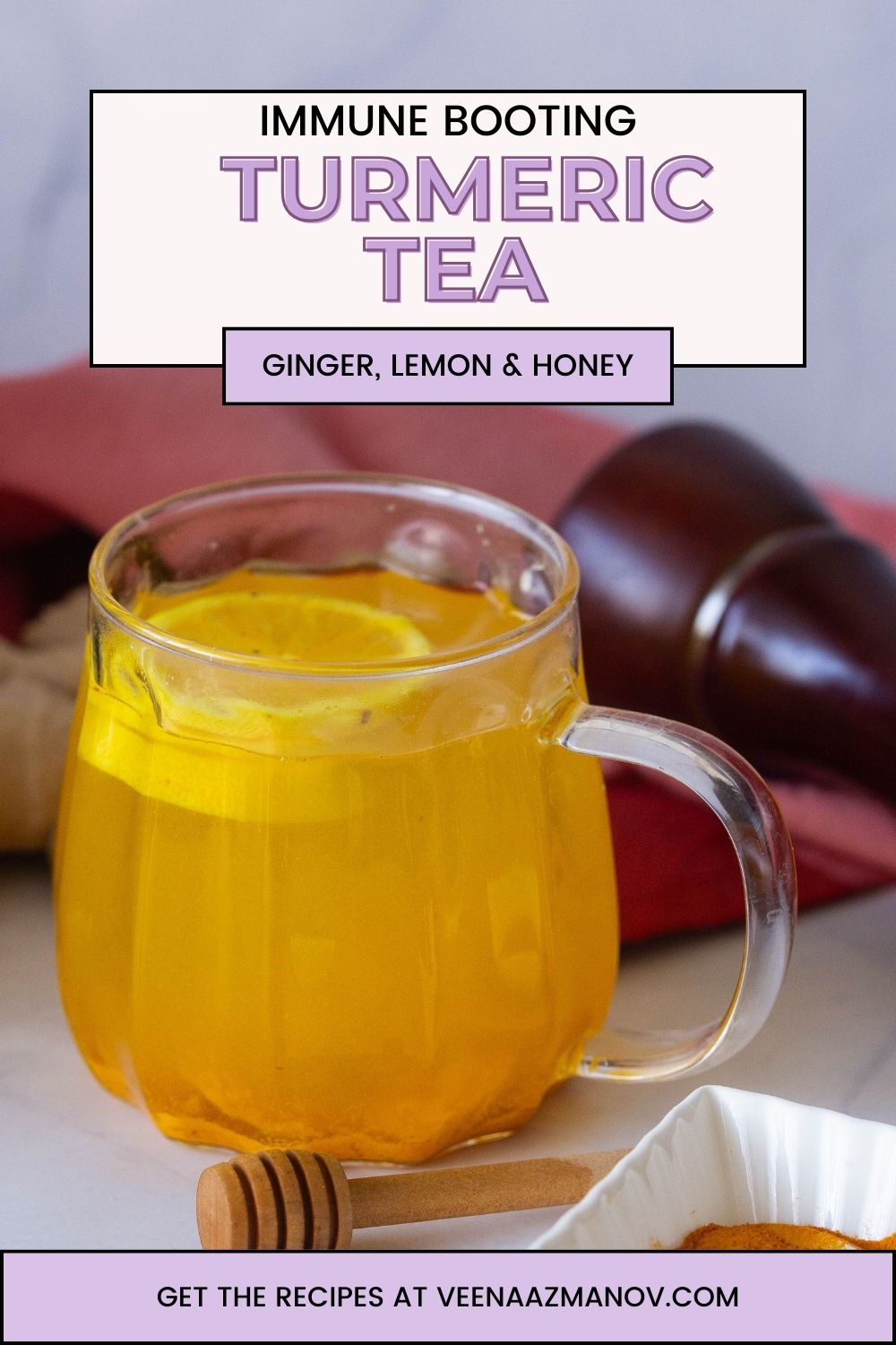 Pinterest tea for Ginger Lemon Turmeric Tea.