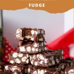 Pinterest image Marshmallow Fudge Recipe.