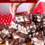 Pinterest image Marshmallow Fudge Recipe.