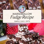 Pinterest image Marshmallow Fudge Recipe.