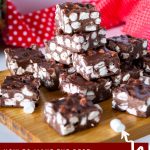 Pinterest image Marshmallow Fudge Recipe.