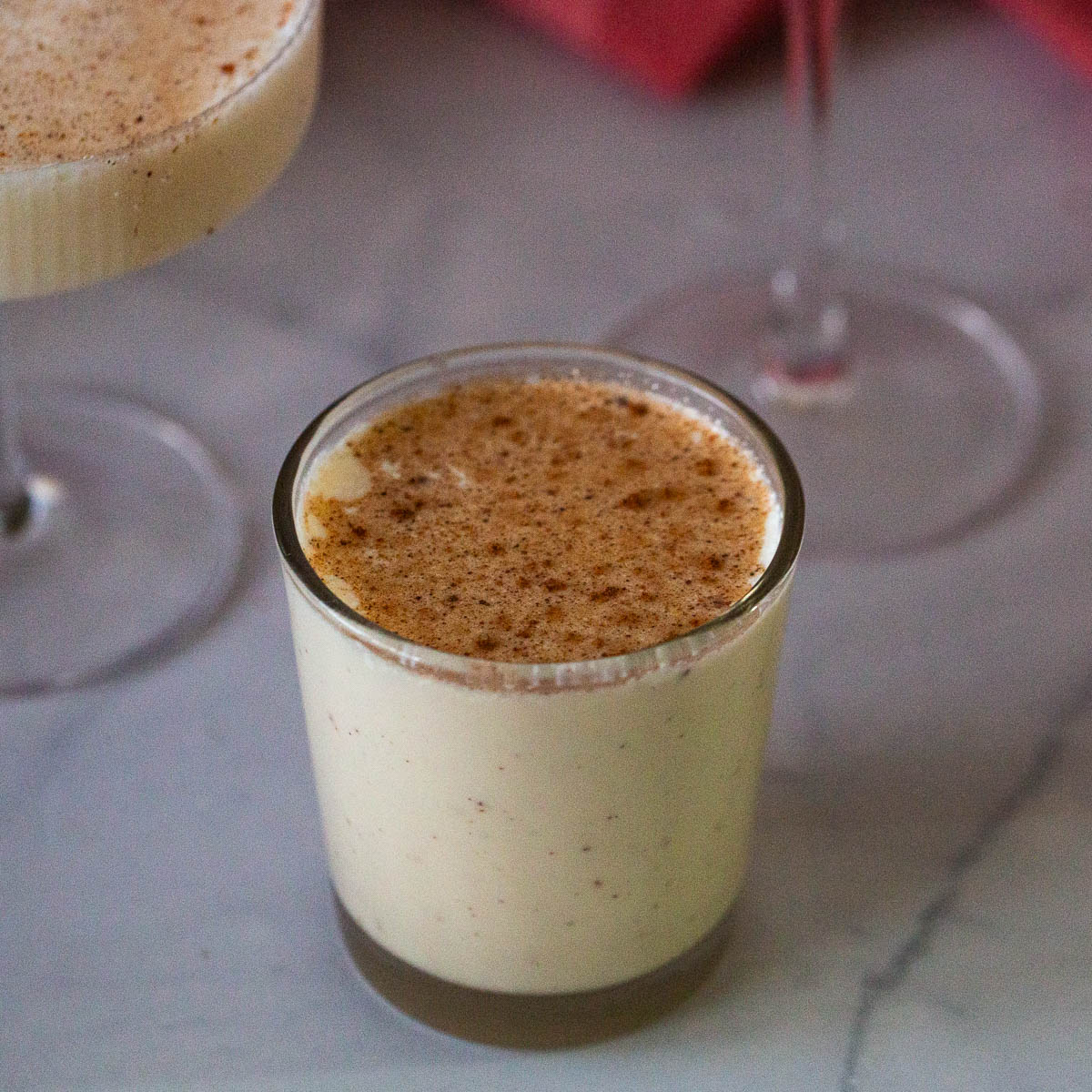 Spiced rum cocktail on the table.