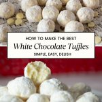 Pinterest image for White Chocolate Truffles.