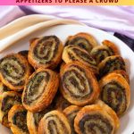 Pinterest image for Spinach Pinwheels Appetizers