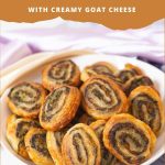 Pinterest image for Spinach Pinwheels Appetizers