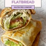 Pinterest image for cottage cheese flatbread recipe.