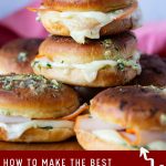 Pinterest image for Homemade ham and cheese sliders.