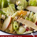 Pinterest image for Homemade salad with Apple Orange Feta.