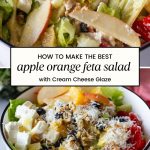Pinterest image for Homemade salad with Apple Orange Feta.