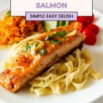 Pinterest image for Pan Fried Salmon in Orange Glaze.