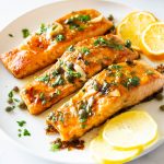 A platter with salmon flatter.