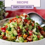Pinterest image for Quinoa Salad Recipe.