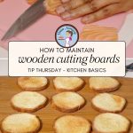 Pinterest image for maintenance of cutting boards.