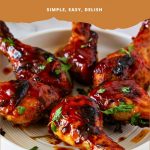 Pinterest image for BBQ Chicken Legs.