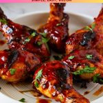 Pinterest image for BBQ Chicken Legs.