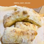 Pinterest image for Instant yeast Ciabatta Recipe.