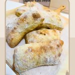 Pinterest image for Instant yeast Ciabatta Recipe.