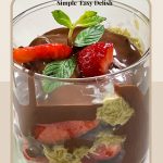 Pinterest image for chocolate strawberry cups with Dubai Pistachio Kataifi.