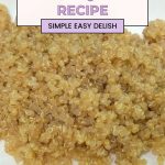 Pinterest image for fluffy homemade quinoa on stovetop.