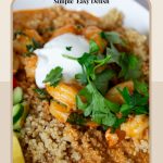 Pinterest image for fluffy homemade quinoa on stovetop.
