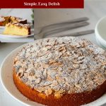 Pinterest image for Italian Almond Cake Recipe.