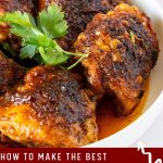 Pinterest image for Spicy Chicken Thighs Recipe.