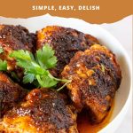 Pinterest image for Spicy Chicken Thighs Recipe.