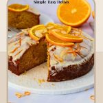 A Pinterest image for Orange almond cake.