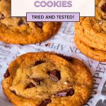 Pinterest image for Bakery Style Chocolate Chip Cookies.