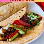 Pinterest image for Chicken Fajitas Recipe.