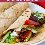 Pinterest image for Chicken Fajitas Recipe.