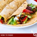 Pinterest image for Chicken Fajitas Recipe.