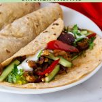 Pinterest image for Chicken Fajitas Recipe.
