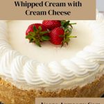Pinterest image for cream cheese stabilized whipped cream.