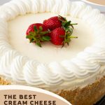 Pinterest image for cream cheese stabilized whipped cream.