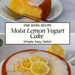 Pinterest image for Lemon Cake with Yogurt Recipe.