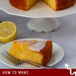 Pinterest image for Lemon Cake with Yogurt Recipe.