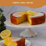 Pinterest image for Lemon Cake with Yogurt Recipe.