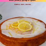 Pinterest image for Lemon Cake with Yogurt Recipe.