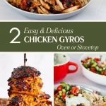 Pinterest image for Gyros with Chicken Thighs.