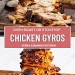 Pinterest image for Gyros with Chicken Thighs.