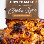 Pinterest image for Gyros with Chicken Thighs.
