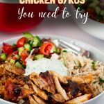Pinterest image for Gyros with Chicken Thighs.